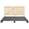 vidaXL Bed Frame without Mattress Grey 200x200 cm Solid Wood Pine