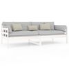vidaXL Day Bed without Mattress White Solid Wood Pine 90x200 cm