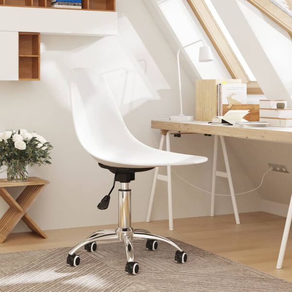 vidaXL Swivel Office Chair White PP