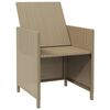 vidaXL Garden Dining Chairs with Cushions 4 pcs Beige Poly Rattan