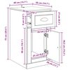 vidaXL Side Cabinet Old wood 40 x 50 x 75 cm Engineered wood