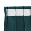 vidaXL Blackout Curtains 2 pcs Dark Green 140 x 140 cm Velvet