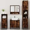 vidaXL 4&nbsp;Piece Bathroom Furniture Set&nbsp;Smoked Oak Engineered Wood