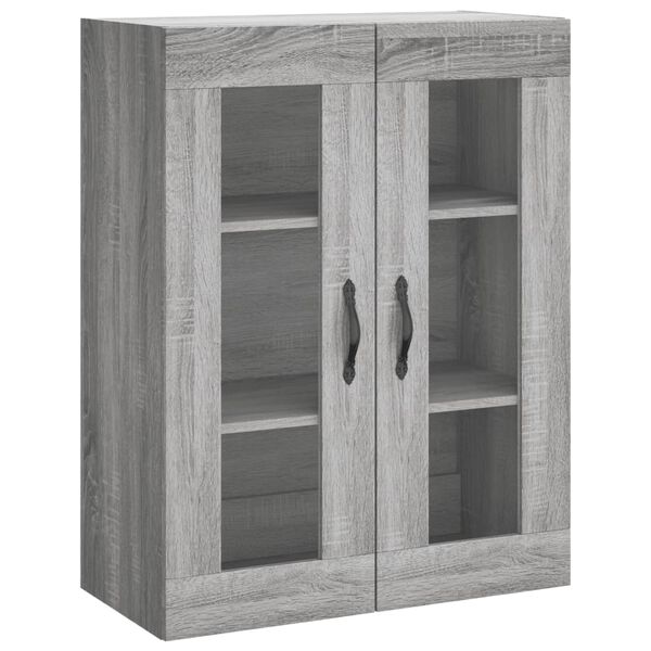 vidaXL Wall Mounted Cabinet Grey Sonoma 69.5x34x90 cm Engineered Wood