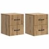 vidaXL Wall-Mounted Bedside Cabinet 2 pcs Artisan Oak Engineered Wood