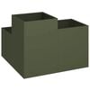 vidaXL Garden Planter Olive green 80 x 80 x 60 cm Steel