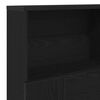 vidaXL Headboard Cabinet Black Oak 120 x 19 x 103.5 cm Engineered Wood