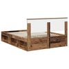 vidaXL Bed Frame with Headboard Old Wood 160 x 200 cm Engineered wood