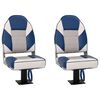 vidaXL 4 Piece Foldable Boat Seat Set High Backrest
