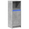 vidaXL Sideboard with LED Concrete Grey 38x34x100 cm Engineered Wood