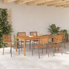 vidaXL Garden Dining Set 7 pcs Grey Poly rattan