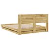 vidaXL Bed Frame with Headboard without Mattress 150x200 cm King Size Solid Wood Oak