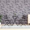 vidaXL 3D Wall Panels with Black & Grey Brick Design 10 pcs EPS