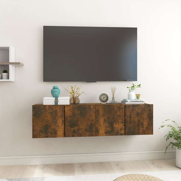 vidaXL TV Cabinet Set 2 pcs Brown 60 x 30 x 30 cm Engineered Wood