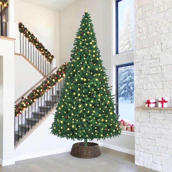 vidaXL Christmas Tree Collar Black 90 x 90 x 28 cm Water hyacinth