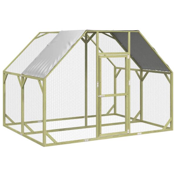 vidaXL Chicken Coop 268x200x190 cm Impregnated Solid Wood Pine