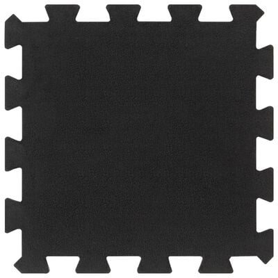 vidaXL Rubber Floor Tiles 9 pcs Black 16 mm 30x30 cm