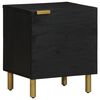 vidaXL Bedside Cabinet 2 pcs Black 40x33x46 cm Solid Wood Mango