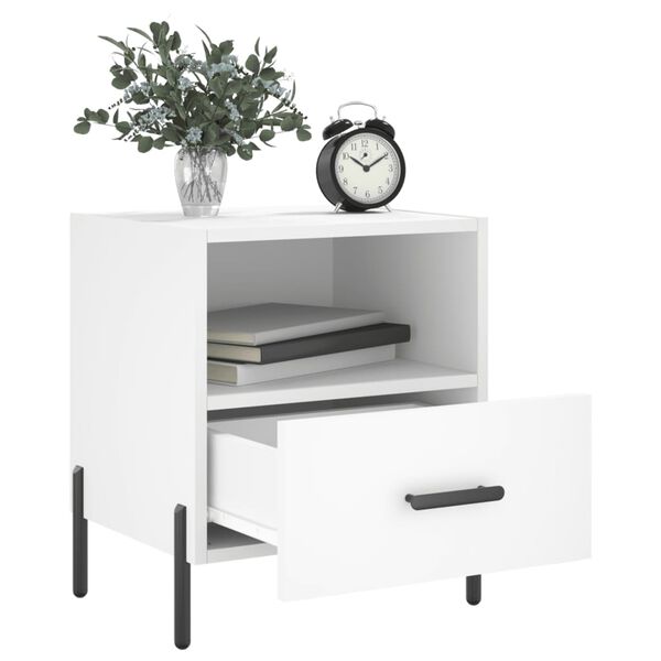 vidaXL Bedside Cabinets 2 pcs White 40x35x47.5 cm Engineered Wood