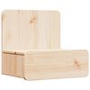 vidaXL Bedside Table Brown 44 x 32.5 x 40 cm Solid pine wood