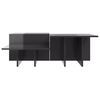 vidaXL Coffee Tables 2 pcs High Gloss Grey Engineered Wood