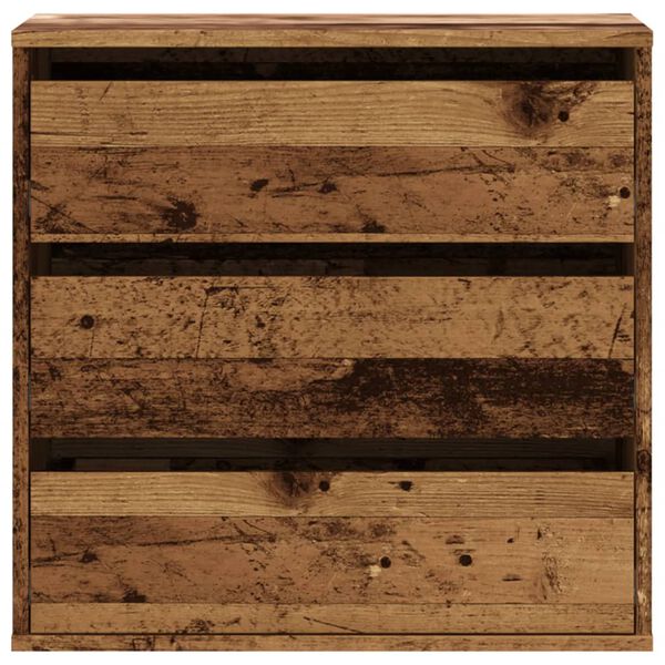 vidaXL Corner Chest of Drawers Old Wood 60x41x58 cm Engineered Wood