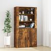 vidaXL Wall Cabinet Smoked Oak 80x33x80 cm Engineered Wood