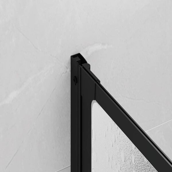 Shower Bath Screen Wall 117 x 120 cm 3 Panels Foldable