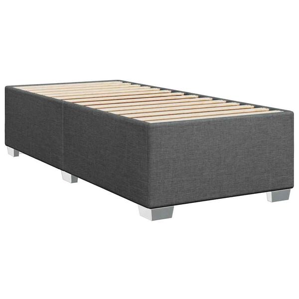 vidaXL Bed Frame without Mattress Dark Grey&nbsp;Single&nbsp;Fabric