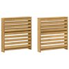 vidaXL Armrests Module 2 pcs White 58.5 x 10 x 61 cm Solid Acacia Wood