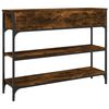 vidaXL Console Table Smoked Oak 100x25x75 cm Engineered Wood