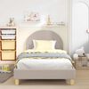 vidaXL Children's Bed Frame with Headboard Light Grey 80 x 200 cm