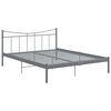 vidaXL Bed Frame without Mattress Grey Metal 160x200 cm