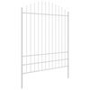 vidaXL Garden Fence 3 pcs White 170 x 225 cm Powder-Coated Steel