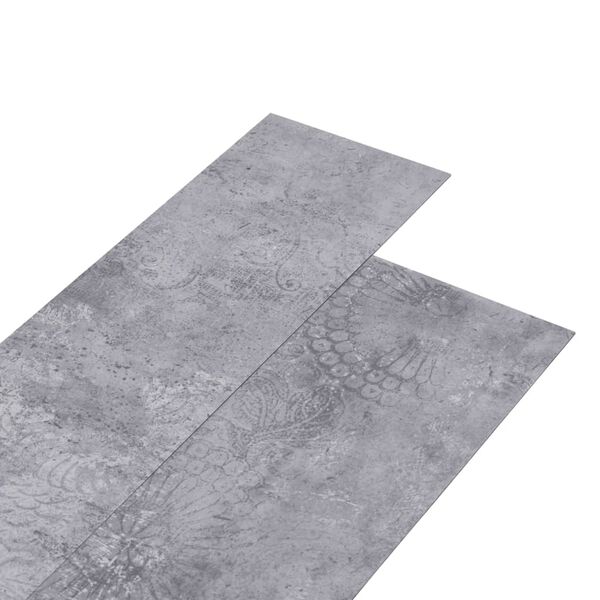 vidaXL Non Self-adhesive PVC Flooring Planks 4.46 m&sup2; 3 mm Cement Grey