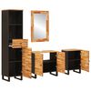 vidaXL Bathroom Sets with Drawer with Shelf Natural Solid Mango Wood