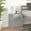 vidaXL Bedside Cabinet with 2 Drawers Concrete Grey 40x36x50 cm