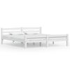 vidaXL Bed Frame without Mattress White Solid Pinewood 180x200 cm Super King