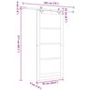 vidaXL Sliding Door White 93 x 211 cm Solid Pine Wood