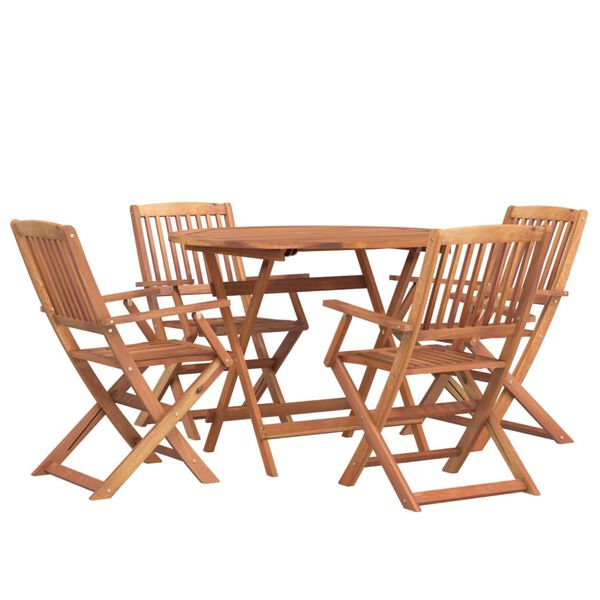 vidaXL 5 Piece Garden Dining Set Solid Wood Acacia