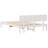 vidaXL Bed Frame with Headboard White 200 x 200 cm Solid Pine Wood