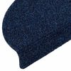 vidaXL Stair Mats Self-adhesive 10 pcs 56x17x3 cm Navy Half Round