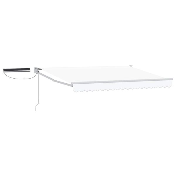 vidaXL Electric Retractable Awning White 3 x 2.5 m