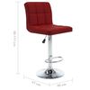vidaXL Bar Stools 2 pcs Wine Red Faux Leather