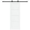 vidaXL Sliding Door 73.5 x 198.5 cm Engineered Wood White and Black