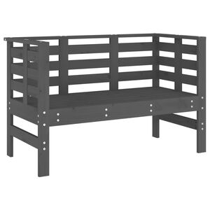 vidaXL Garden Bench Grey 111.5x53x71 cm Solid Wood Pine