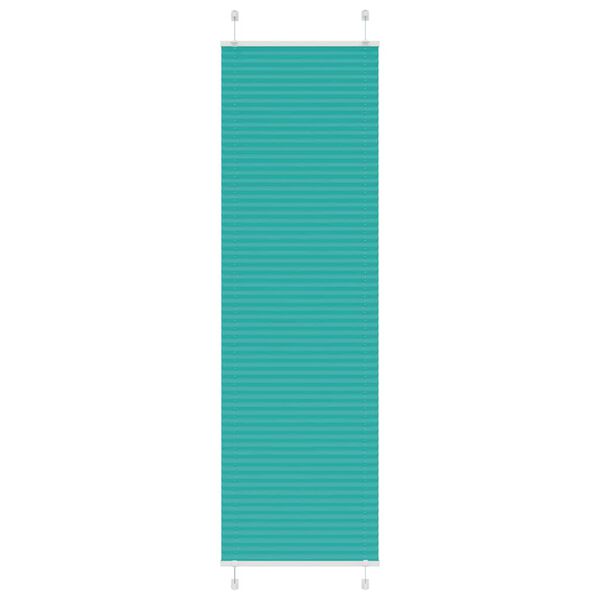vidaXL Pleated Blind Petrol Green 65x200 cm Fabric Width 64.4 cm Polyester