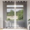 vidaXL Voile Curtains with Grommets 2 pcs Black 140x245 cm