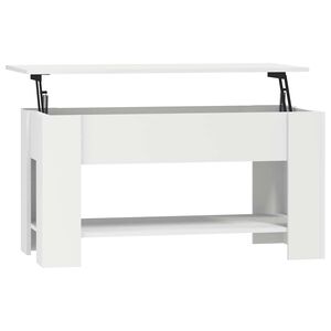 vidaXL Coffee Table White 101x49x52 cm Engineered Wood