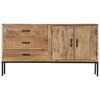 vidaXL Sideboard 140x35x75 cm Solid Mango Wood
